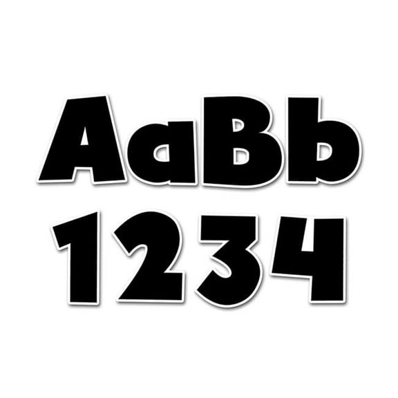 4 in. Bold Black Designer Letters - Pack of 3