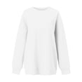 thumbnail image 6 of Resicozy Oversized Sweatshirt for Women Fall Crewneck Sweatshirt Vintage Pullover Loose Fit Cute Y2K Hoodie White 2XL, 6 of 6
