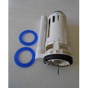 Top-Button Single Flush 3-inch Flush Valve, 9-inch Height with 2 Extra Silicone Seals