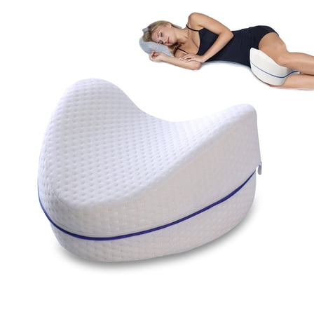 Leg and Knee Foam Support Pillow, Leg Pillows for Side Sleeping Memory Foam Pillows Comfort from Pain for Sciatica, Back, Hips, Knees, Joints