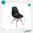 thumbnail image 3 of Set de 4 Sillas Eames Urban Design Minimalista Comedor Oficina negro, 3 of 8