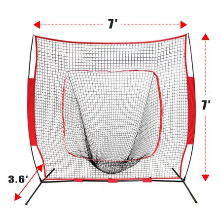 Baseball Practice Net Pitching Batting Hitting Strike Zone Softball Thrower