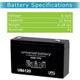 thumbnail image 3 of 6V 12Ah Rechargeable Battery for Jet Black Kids Ride On Car, 3 of 6