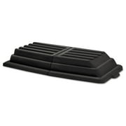 Rubbermaid Commercial Hinged Dome Tilt Truck Lid 31 3/4w x 61d x 8 3/4h Black 1028BLA