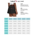 thumbnail image 5 of BALEAF Women's Pleated Tennis Skirts with Shorts Pockets High Waisted Golf Skorts Black X-Small, 5 of 5