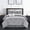 Grey/White, variant on Nanshing Dessa 5-Piece Diamond Embroidery Comforter Set Grey/White Full - Queen Bedskirt Included