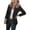 *Black, variant on Women's 3/4 Sleeve Single Button Blazer,Open Front Casual Work Jacket For Women, Ladies' Solid Color Slim Fit Office Coat With Pockets,Beige,S-2XL
