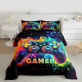 thumbnail image 2 of Homewish Gradient Gamepads Bedding Comforter Set 2pcs for Kids Children Boys,Abstract Ombre Gamer Twin Comforter Sets Microfiber,Video Game Breathable Bedding Set,Super Cozy Room Decor,Reversible, 2 of 8