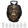 thumbnail image 7 of LAOLIUSN Men's 3d Print Wolf And Bald Eagle Graphic Hoodie Animal Themed Sweatshirt, S-4XL, 7 of 7