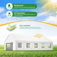 thumbnail image 6 of 20x32 FT Party Tent with 3 Storage Bags & Removable Sidewalls, Outdoor Canopy Gazebo for Carport Camping Garden Wedding BBQ Commercial, 6 of 11