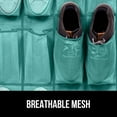 thumbnail image 6 of GORILLA GRIP 24 Pocket Over the Door Shoe Organizer, Mesh Pockets, Up to 40 Pounds, Hang on Doors, Turquoise, 6 of 10