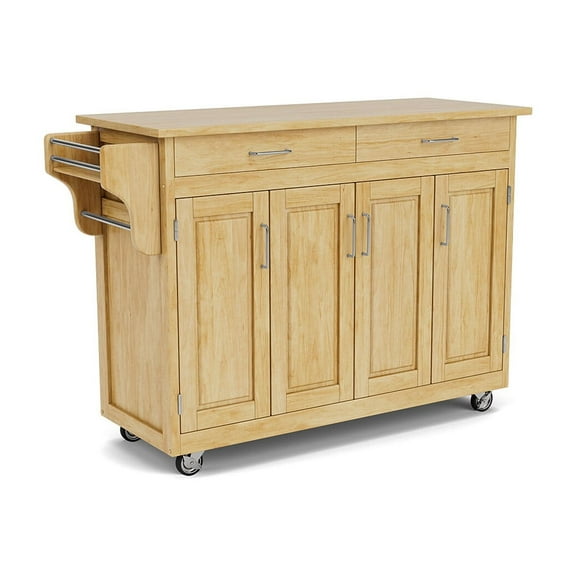Homestyles Create-a-Cart Wood Rolling Kitchen Cart in Brown