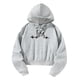 thumbnail image 3 of Sudadera con capucha para mujer, sudadera con capucha, Top corto para mujer, ropa deportiva sencilla de moda, Tops para desplazamientos en primavera Gris, 3 of 8