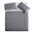 thumbnail image 3 of IR Imperial Rooms Chevron Embossed Quilt & Bedspread Set, Lightweight Soft Microfiber, Reversible, Twin Size, Gray, 2-Piece, 3 of 11