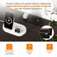 thumbnail image 4 of Mueble De Tv 55 Centro De Entretenimiento Luz Led Enchufes Marrón, 4 of 7