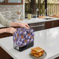 thumbnail image 7 of Halloween Toaster Cover 2 Slice, Orange Pumpkin Funny Ghost Black Cat Purple Dustproof Bakeware Oven Protector with Top Hook, Waterproof Small Kitchen Appliance Toasters Dust Cover, 12"x7.5"x8", 7 of 7