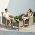 thumbnail image 2 of UDPATIO Furniture Set 3 Pieces Patio Rattan Wicker Chairs,Patio Porch Outdoor Furniture Set with Chairs,NA, 2 of 9