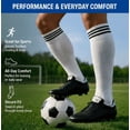 thumbnail image 6 of 5 Pairs Knee High Soccer Socks for Men Women, Cushioned Athletic Football Socks, Breathable Moisture Wicking, Stretch Fit for Team Sports, Training and Outdoor Play, 6 of 8