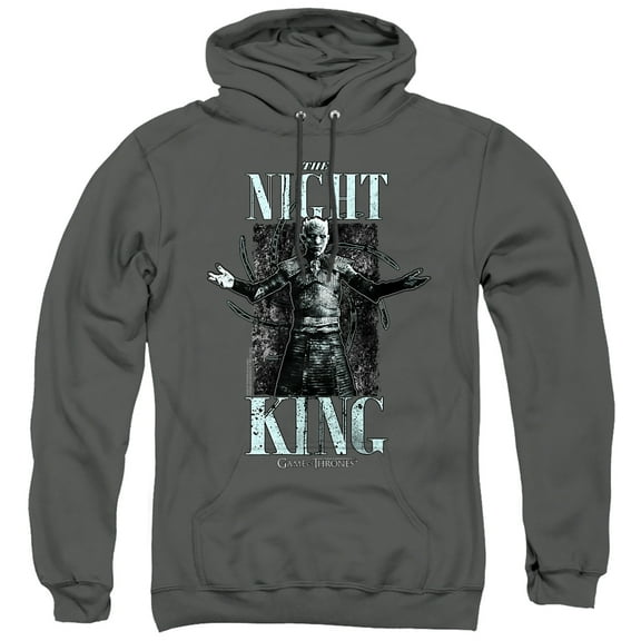 Game of Thrones The Night King Unisex Adult Pull-Over Hoodie,Charcoal, X-Large