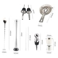 thumbnail image 2 of Cocktail Cocktail Shaker Set with Wood Stand Stainless Steel Strainer Jigger Muddler Spoon Bartender Kit, 2 of 8