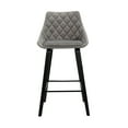 thumbnail image 2 of Armen Living Indoor Dani 26" Brown Faux Leather Barstool in Walnut Glazed Finish, 2 of 7