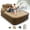 Coffee, variant on Liyufly 19in Queen Air Mattress, Inflatable Airbed with Pump for Guest Home Camping Travel, 661lb Max,Coffee