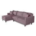 thumbnail image 3 of Sala Modular Sofá Cama Reversible De Lino Palo De Rosa Beehive Memory Foam Modelo Analia, 3 of 8