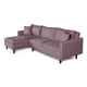 thumbnail image 3 of Sala Modular Sofá Cama Reversible De Lino Palo De Rosa Beehive Memory Foam Modelo Analia, 3 of 8