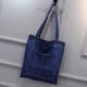 thumbnail image 4 of Sonducket Bolso de hombro de lona para mujer Bolso de compras de gran capacidad de mezclilla de estudiante Bolsas de mensajero y de hombro azul oscuro Tipo 1, 4 of 6
