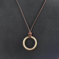 thumbnail image 4 of pitrice Simple Classique Cordon de Cire Tressé Métal Anneau Pendentif Style Vintage, 4 of 9
