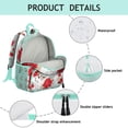 thumbnail image 3 of Floral and Leopard Print Students Backpack - Bright Boho Floral and Hummingbird Illustration, Lightweight Water-Resistant School Bag for Developing Students, 3 of 6
