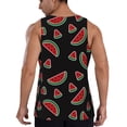 thumbnail image 3 of Fotbe Watermelon Pattern Men's Quick Dry Workout Tank Top Gym Muscle Tee Fitness Bodybuilding Sleeveless T Shirt Breathable Workout Shirt-Small, 3 of 9