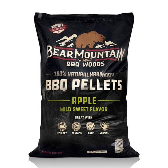 Bear Mountain BBQ All-Natural Hardwood Apple Smoker Pellets, 20 Pounds