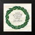 thumbnail image 2 of Jacobs, Cindy 20x20 Black Modern Framed Museum Art Print Titled - Merry Little Christmas Wreath, 2 of 5