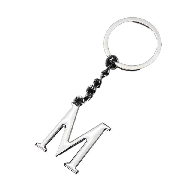 Llavero metálico galvanizado Az con 26 letras, resistente a la decoloración, ideal como regalo promocional.