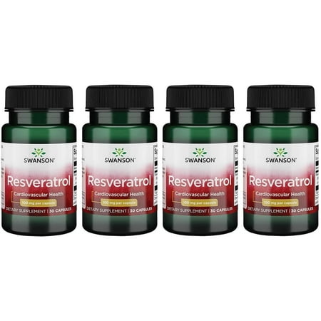 Swanson Resveratrol 100 mg 30 Caps 4 Pack