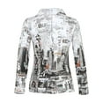 thumbnail image 2 of Dolcezza By Wild Curves: Lady In Paris Almost Monochrome Zip Up Jacket (74677), 2 of 3