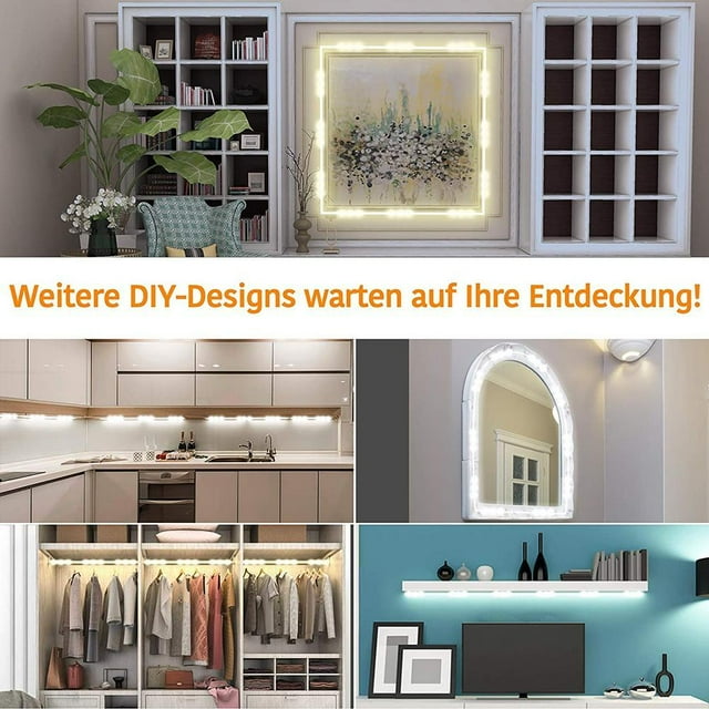 Miroir Led Dimmable Éclairage Miroir Diy Maquillage Lumière Led Miroir Dimmable Éclairage Miroir avec 45 Led Diy Maquillage Lumière pour Coiffeuse USB Miroir de Maquillage