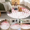 thumbnail image 6 of Red Polka Dot Round Living Room Rugs 6 ft, Watercolor Red Gradient Washable Area Rug with Non-Slip Sturdy Edge Binding Round Carpet for Kitchen Office Bedroom, 6 of 9