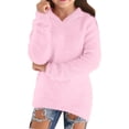 thumbnail image 2 of UACY Teen Girls Fuzzy Hoodies Cute Sherpa Plush Pullover Hooded Sweatshirts Kids Plain Soft Fleece Winter Sweater Outwear (Pink, 5-6 Years), 2 of 5