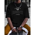 thumbnail image 1 of BROOKLYN Print Tee Shirt, Tee For Men, Casual Short Sleeve T-shirt For Summer, 1 of 4