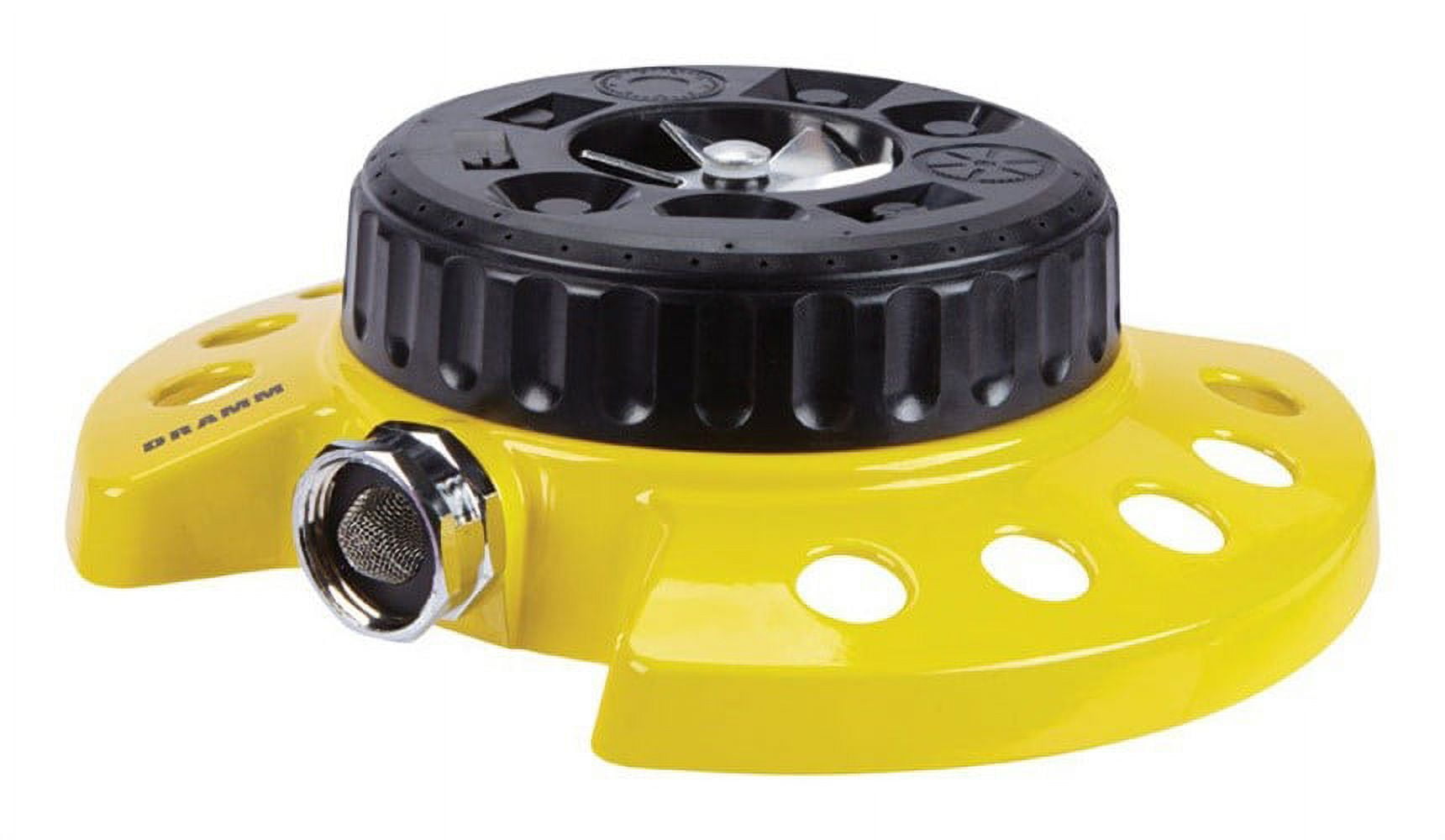 Dramm Metal Base, Green 15024 ColorStorm 9-Pattern Turret Sprinkler with Heavy-Duty Meta