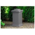 . Savannah Column Plastic Storage and Waste Bin, 30 gal Dark Granite