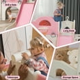 thumbnail image 2 of NYEEKOY 9-In-1 Toddler Slide, Bus-Themed Kids Slide and Climber Playset with Basketball Hoop, Ring-Toss, Car Playhouse, Kids Indoor and Outdoor Playground for Baby Age 1-8, 2 of 11