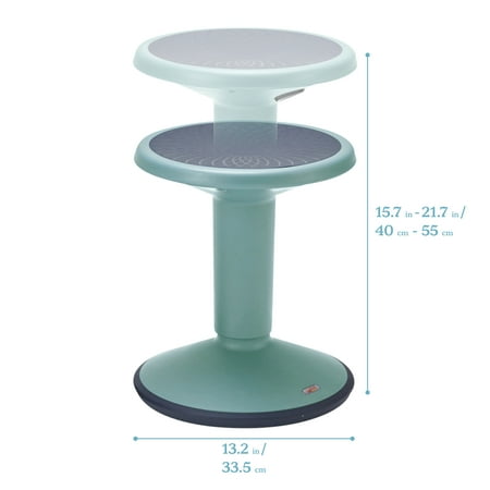 ECR4Kids SitWell Height-Adjustable Wobble Stool-Active Flexible Seating Chair for Kids and 