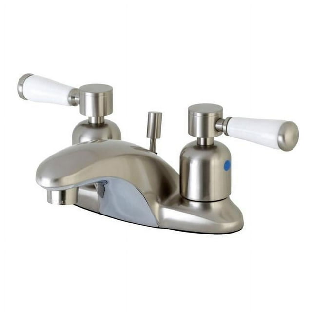 Kingston Brass FB8628DPL Robinet de Lavabo Paris Centerset 4 Po, Nickel Brossé