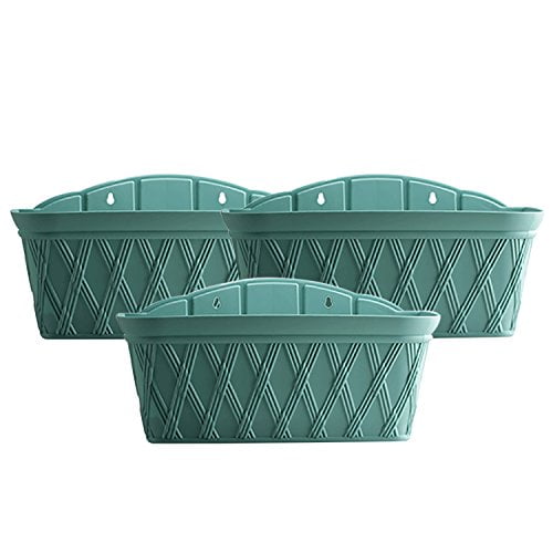 Mr.Garden 17 Inch Garden Planter Rectangular Plastic Planter Self