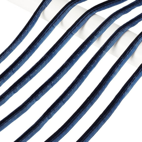 10 Yards Piping Bias Tape 1/2 Inch Velvet Piping Trim with Welting Cord Polyester Lip Cord Trim for Sewing Garment Clothing Upholstery Accessories DIY Crafting Marine Blue