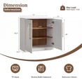 thumbnail image 2 of Modern Fort Storage Cabinet, Fluted Arched Door Accent Chest with Adjustable Shelves for Living Room Bedroom, Small Buffet Sideboard for Kitchen Entryway, White, 2 of 8