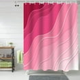 thumbnail image 6 of Shower Curtains Rosy Pink Ombre Geometric Bath Curtain Abstract Ocean Waterproof Polyester Fabric Bathroom Curtain with Hooks 36 x 72 Inches, 6 of 6